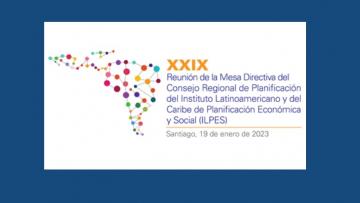 mapa de latinoamerica colorido con el título del evento