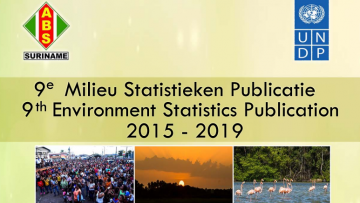 Cover page of the Environment Statistics Compendia 2019 of Suriname