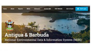 Cover page of the National Environmetal Information System of Antigua and Barbuda