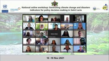 Group photo of the online workshop in Saint Lucia