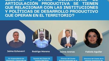 Flyer de novena Comunidad de Práctica con el detalle de sus comentaristas.
