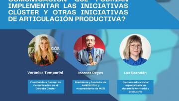 Flyer de séptima Comunidad de Práctica con el detalle de sus comentaristas.