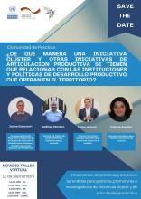 Flyer de novena Comunidad de Práctica con el detalle de sus comentaristas.