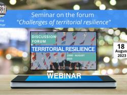 Banner Seminar on the forum Challenges of territorial resilience