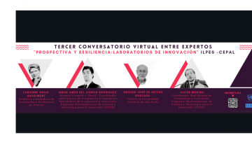 banner describiendo a los panelistas del evento y sus profesiones