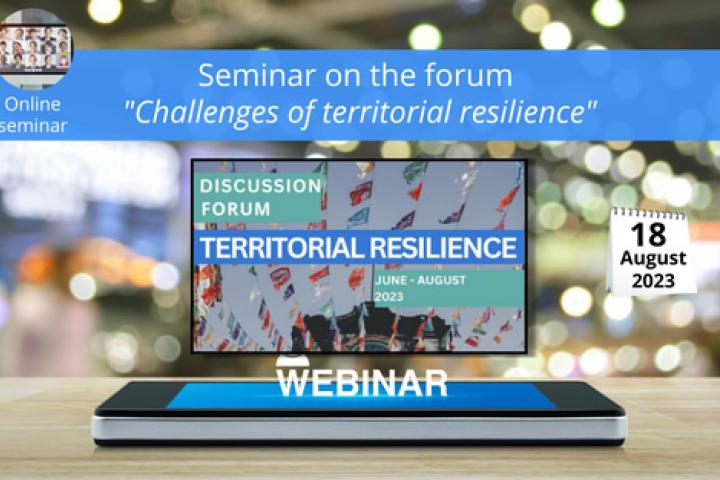 Banner Seminar on the forum Challenges of territorial resilience